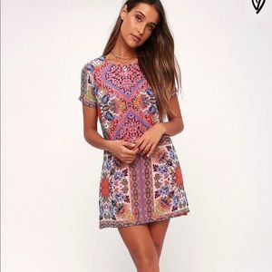 Multicolor shift dress
